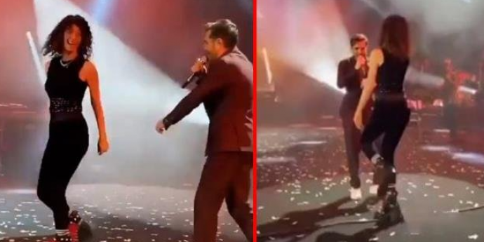 Beren Saat ve Kenan Doğulu Sahnede Öpüştü !